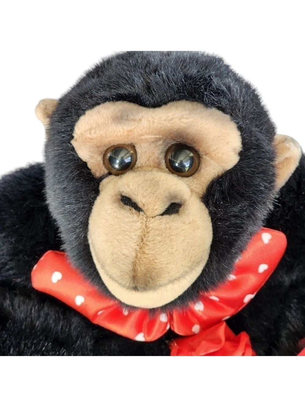 Plush stuffed Bow tie Gorilla holding Rose Valentines love Anniversary date - Picture 3 of 12